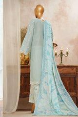 HZ Stitched 3 Piece Solid Emb Chikankari Suit-SSPE-3P-005-BABY BLUE