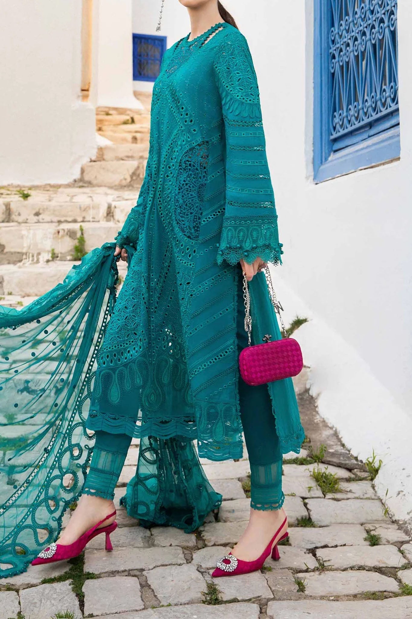 Voyage A Luxe by Maria B Unstitched 3 Piece Luxury Lawn Collection'2024-D-2402-A