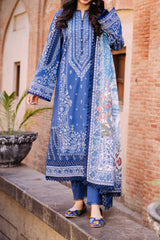 Asim Jofa Prints Unstitched 3 Piece Digital Lawn Vol-03 Suit-AJBB-02