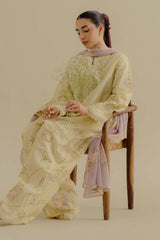 COCO By Zara Shah Jahan Unstitched 3 Piece Lawn Drop 2 Suit-01-A-Elva