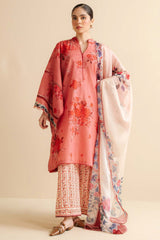 CoCo Prints By Zara Shah Jahan Unstitched 3 Piece Lawn Drop Two Suit-01-A-Leya