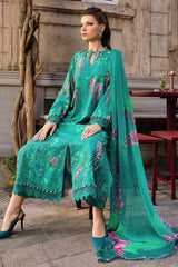 M Prints By Maria B Unstitched 3 Piece Cambric Fall Edit Suit-MPT-2301-A
