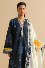 CoCo Prints By Zara Shah Jahan Unstitched 3 Piece Lawn Drop Two Suit-01-B-Leya