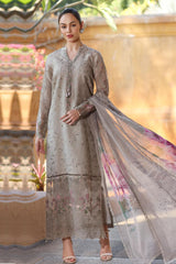 Noor By Saadia Asad Unstitched 3 Piece Eid Luxury Laserkari Suit-01-B