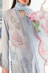 M Prints By Maria B Unstitched 3 Piece Luxury Emb Lawn Eid 2 Edit Collection'2024-MPT-2201-B