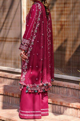 Kaavish By Farasha Unstitched 3 Piece Eid Festive Lawn Suit-01-Garnet Glam