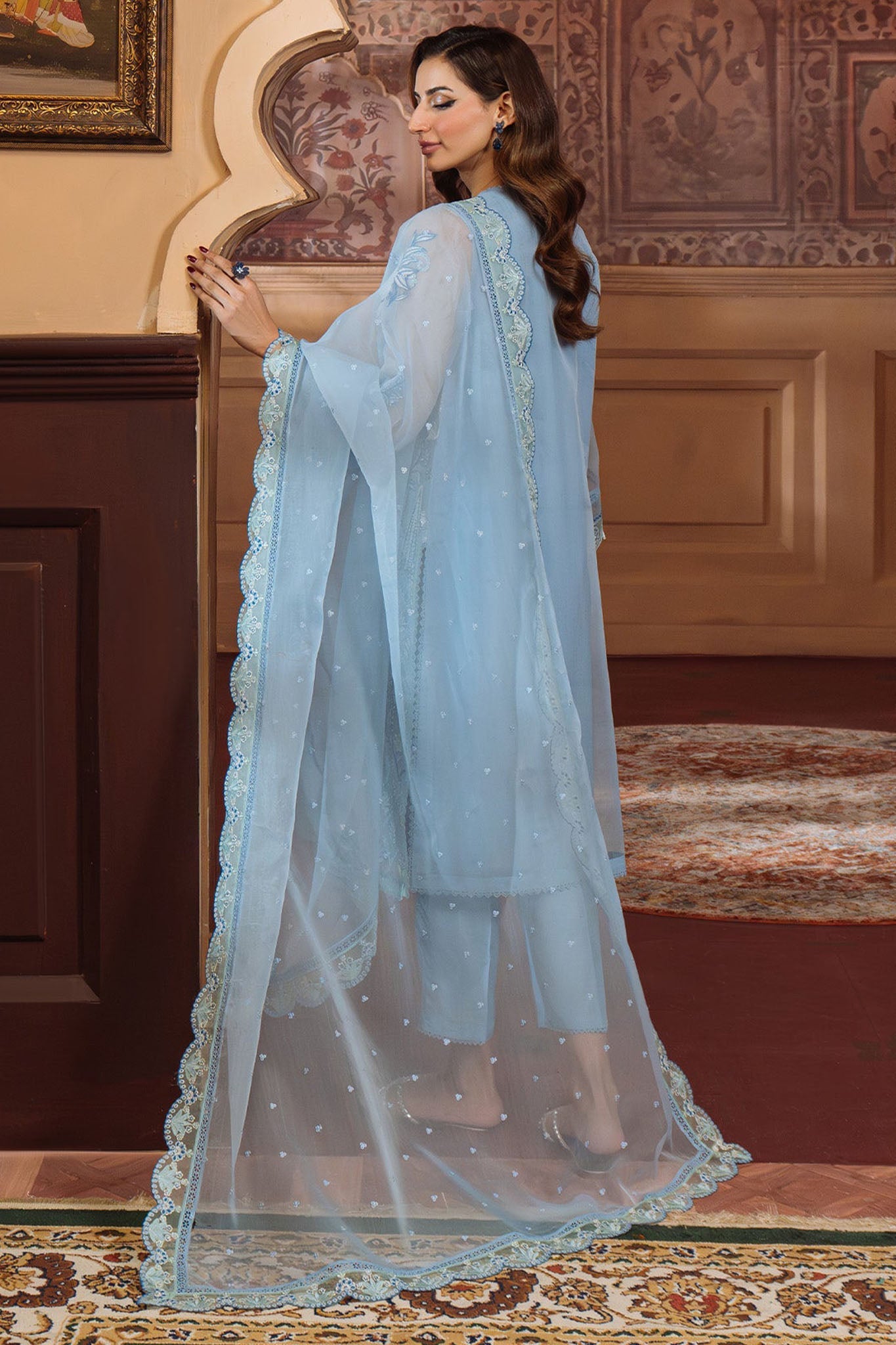 Festive Edit By Sahar Unstitched 3 Piece Emb Luxury Formals Collection'2025-01-Glacier Veil