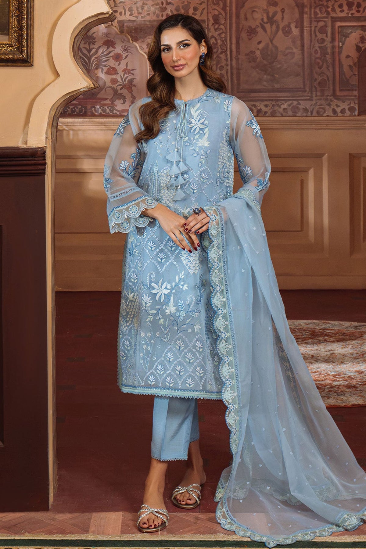Festive Edit By Sahar Unstitched 3 Piece Emb Luxury Formals Collection'2025-01-Glacier Veil