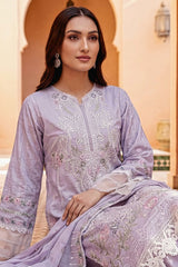 Ayla By Soghat Unsitched 3 Piece Chikankari Lawn Suit-01-Lavender