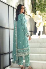Mushq By Azmeerah Stitched 3 Piece Luxury Chiffon Pret Collection-01-Majestic Hue