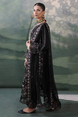 Silvana By Guzel Stitched 3 Piece Luxury Chiffon Suit-01-Reha
