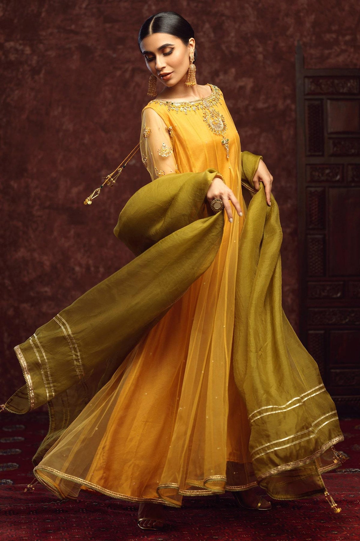 Gehna By Zaaviay Stitched Chandbali (Three Piece)