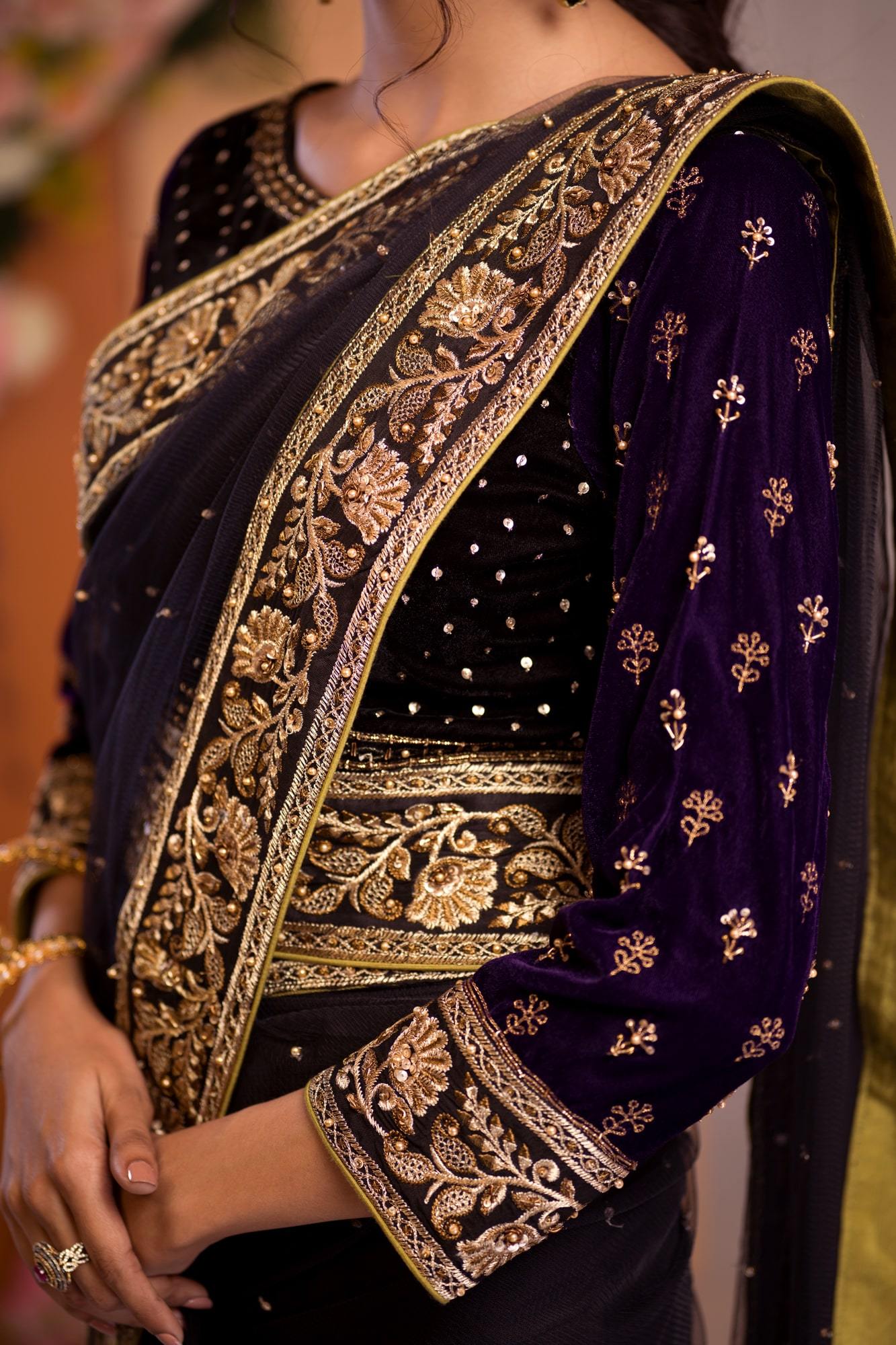 Makhmal By Zaaviay Stitched Kinara (Saree)