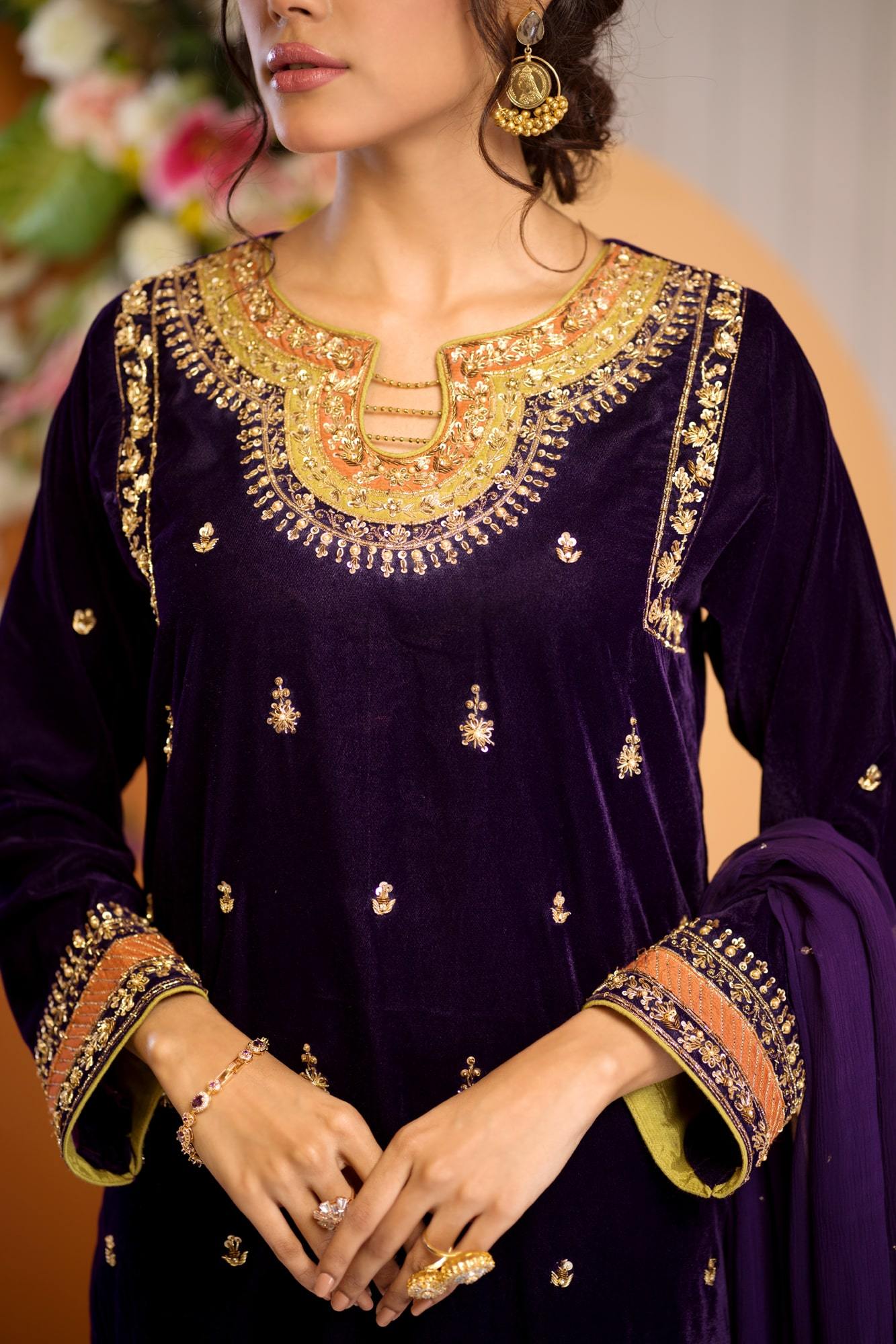 Makhmal By Zaaviay Stitched Shajar (Three Piece)