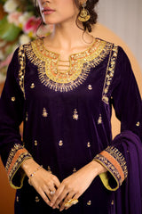 Makhmal By Zaaviay Stitched Shajar (Three Piece)