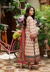 Asim Jofa Prints Unstitched Drop 2 Ajuub-39 Printed Lawn 3 Pc