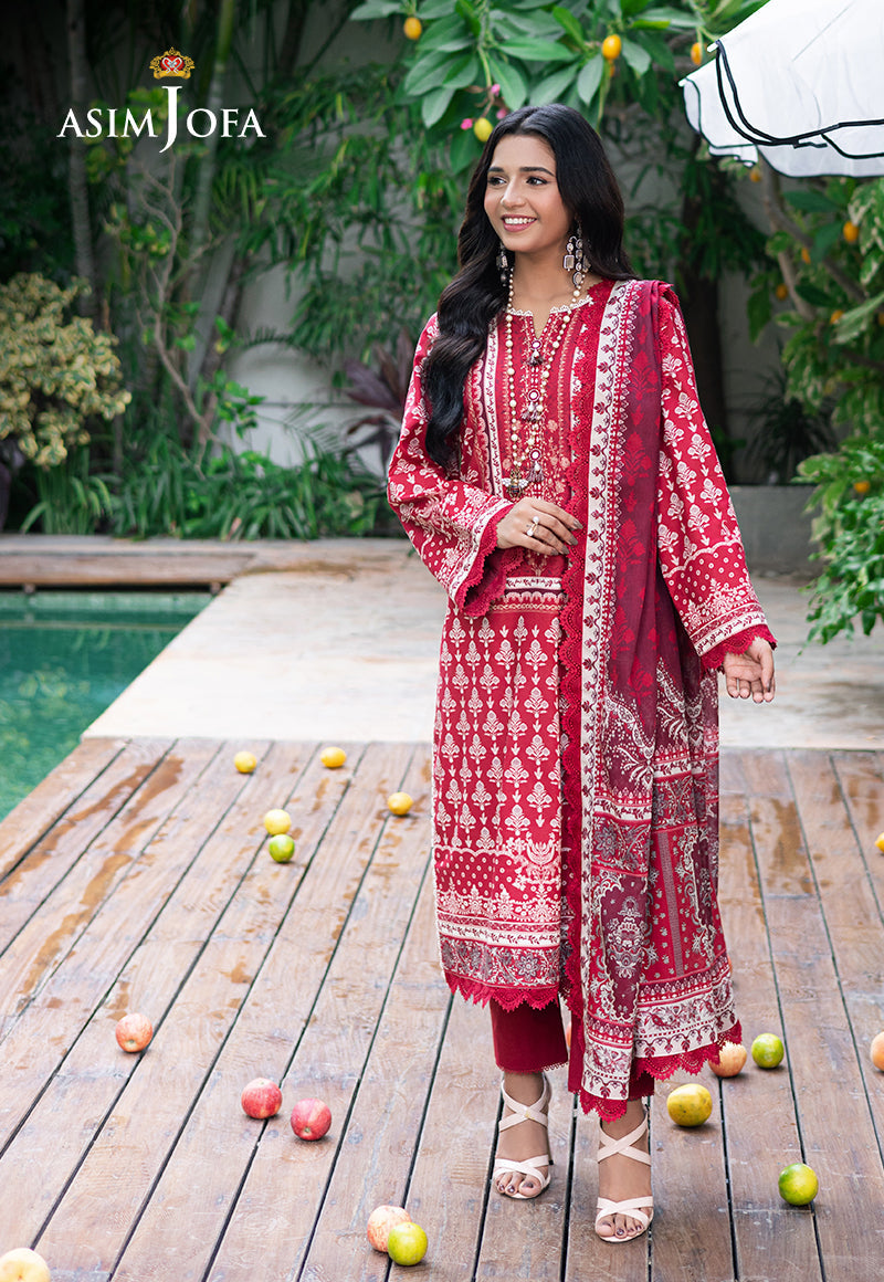 Asim Jofa Prints Unstitched Drop 2 Ajuub-32 Printed Lawn 3 Pc