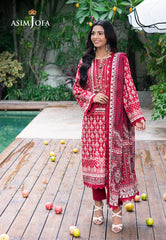 Asim Jofa Prints Unstitched Drop 2 Ajuub-32 Printed Lawn 3 Pc