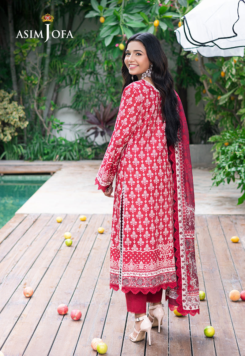 Asim Jofa Prints Unstitched Drop 2 Ajuub-32 Printed Lawn 3 Pc