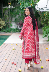 Asim Jofa Prints Unstitched Drop 2 Ajuub-32 Printed Lawn 3 Pc