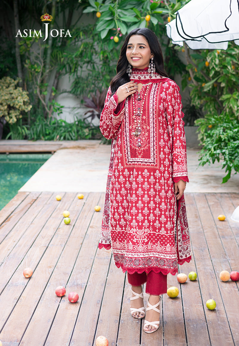 Asim Jofa Prints Unstitched Drop 2 Ajuub-32 Printed Lawn 3 Pc