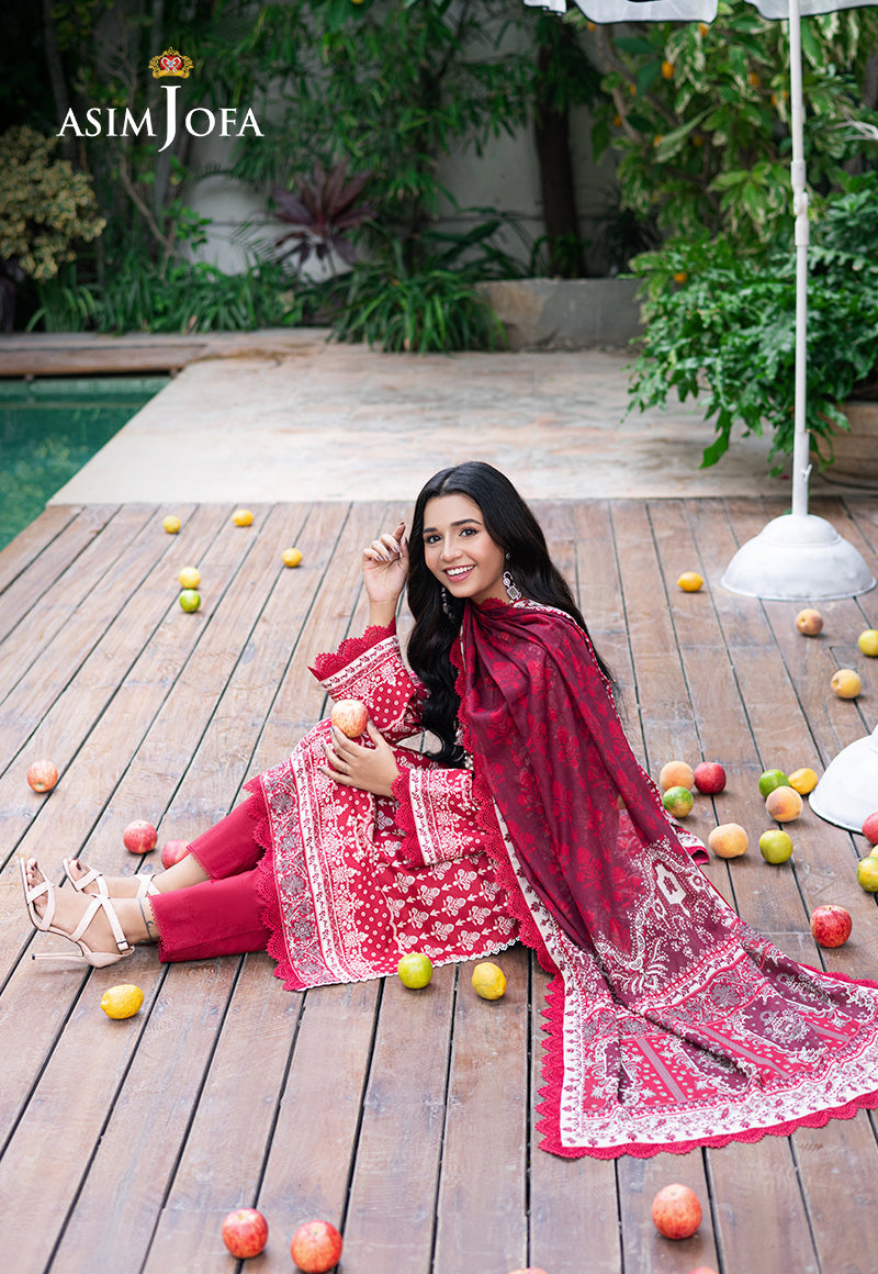 Asim Jofa Prints Unstitched Drop 2 Ajuub-32 Printed Lawn 3 Pc