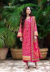 Asim Jofa Prints Unstitched Drop 2 Ajuub-24 Printed Lawn 3 Pc