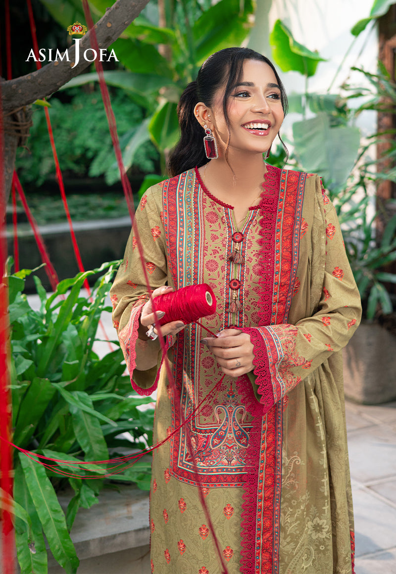 Asim Jofa Prints Unstitched Drop 2 Ajuub-28 Printed Lawn 3 Pc