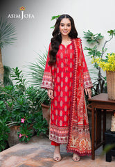 Asim Jofa Prints Unstitched Drop 2 Ajuub-35 Printed Lawn 3 Pc