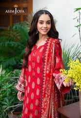 Asim Jofa Prints Unstitched Drop 2 Ajuub-35 Printed Lawn 3 Pc