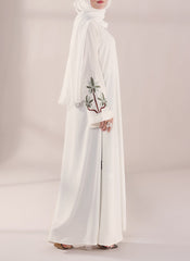 Hijab Ul Hareem Graceful Leaf Embroidery Abaya | 0116-E-1111