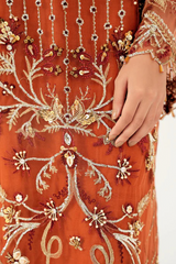 Meeral Luxe Unstitched 3 Piece Formals Collection'2025-Meeral - ML-LUX22V2-10 Satrangi - Meeral Luxe