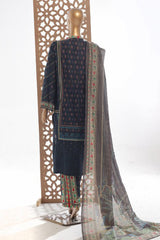 Bin Saeed Stitched 3 Piece Exclusive Printed Lawn Vol-03 Collection'2025-SM-1848-Blue