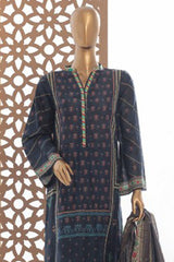 Bin Saeed Stitched 3 Piece Exclusive Printed Lawn Vol-03 Collection'2025-SM-1848-Blue