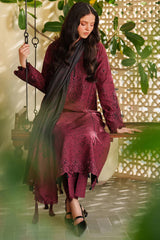 Meline By Farasha Unstitched 3 Piece Premium Viscose Collection'2025-01-Sable Bloom