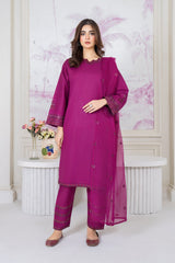 Tiraz Stitched 3 Piece Summer Suit-Hala
