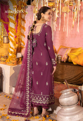 Asim Jofa Dastaan Ajda-18 Embroidered Lawn Silk 3 Pcs
