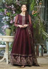 Asim Jofa Festive Jashn Ajfc-50 Embroidered Organza 3 Pcs