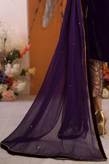 Bagh-E-Makhmal Separates By Zaaviay Stitched Shajar Chiffon Dupatta