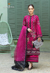 Asim Jofa Festive Jashn Ajfc-44 Embroidered Cotton Net 3 Pcs