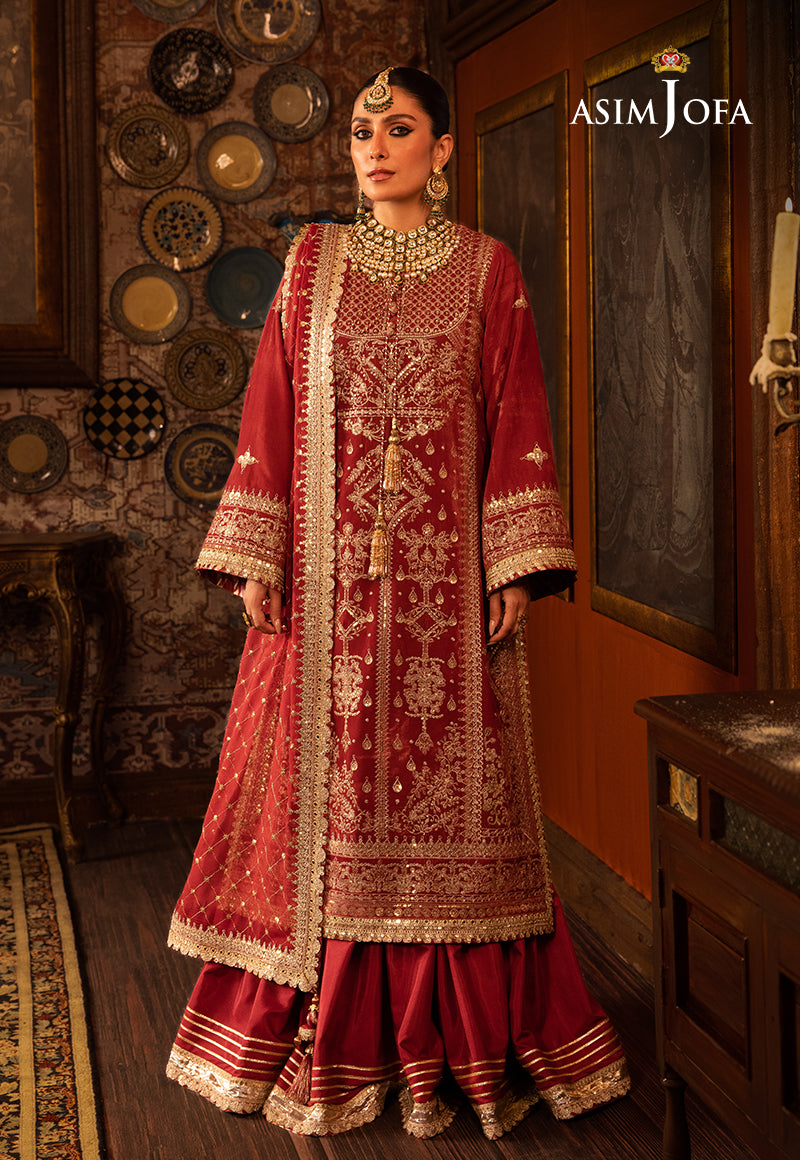 Asim Jofa Designers Limited Edition Ajmmd-10-Xs Embroidered Velvet 3 Pcs