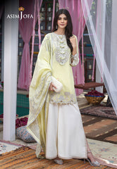Asim Jofa Festive Eid 2021 Ajfc-06 Embroidered Cotton Net 3 Pcs