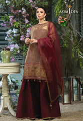 Asim Jofa Festive Jashn Ajfc-47 Embroidered Organza 3 Pcs