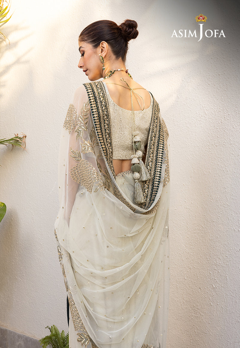 Asim Jofa Mera Haseen Jora - RTW Ajjh-09 Embroidered Poly Net 3 Pcs