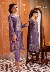 Asim Jofa Tara Sitara Ajtm-18 - 2 Pcs Embroidered Lurex Jacquard Motive 2 Pcs