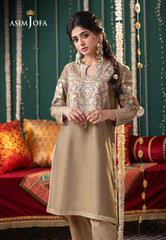 Asim Jofa Tara Sitara Ajtm-20 - 2 Pcs Embroidered Lurex Khantha Striper 2 Pcs