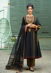 Asim Jofa Festive Jashn Ajfc-46 Embroidered Cotton Net 3 Pcs