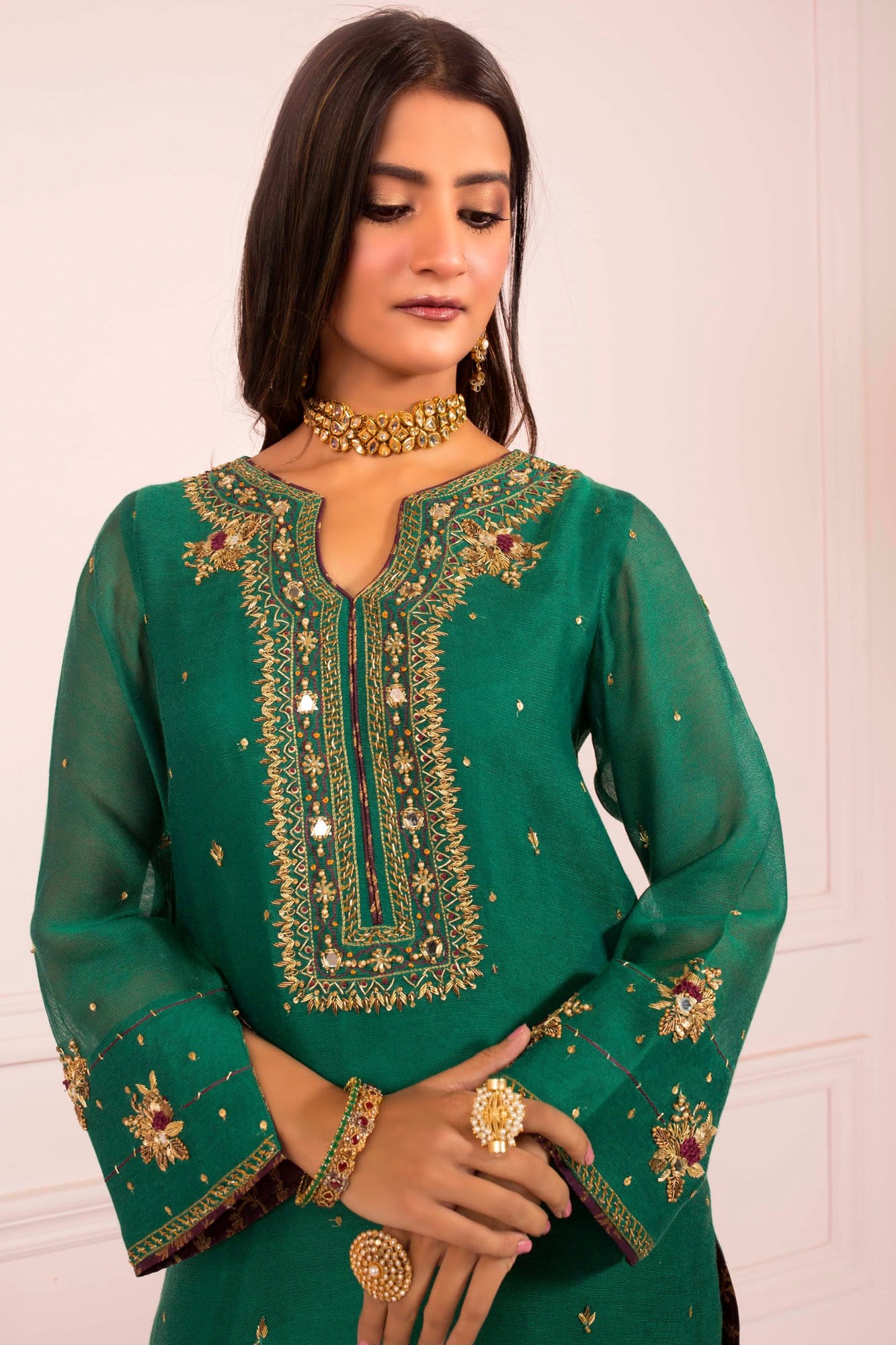 Soughaat By Zaaviay Stitched Henna (Two Piece)