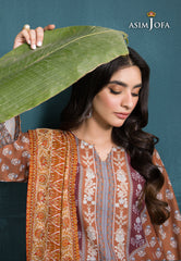 Asim Jofa Gul Rung Pret Collection Ajgr-14 Printed Swiss Lawn 3 Pcs