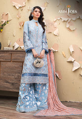 Asim Jofa Limited Edition Vol-1 2021 Ajle-02 Embroidered Silk 3 Pcs